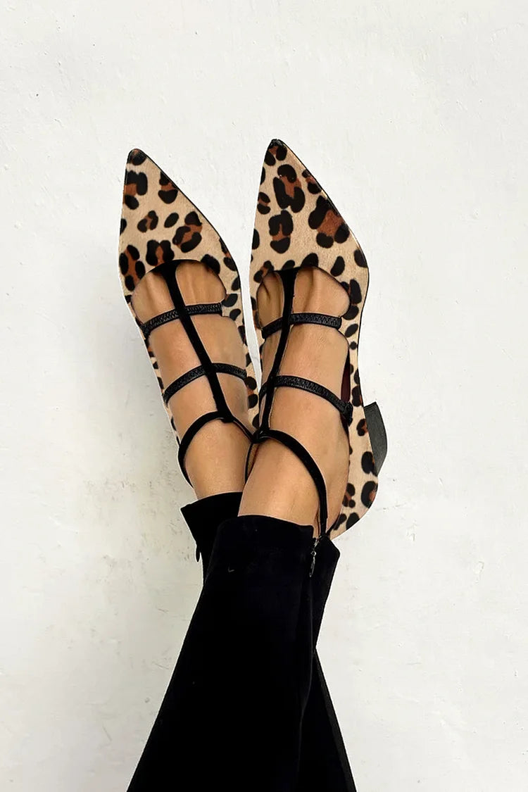 Ludovica™ | Ballerine Animalier avec Cinturini
