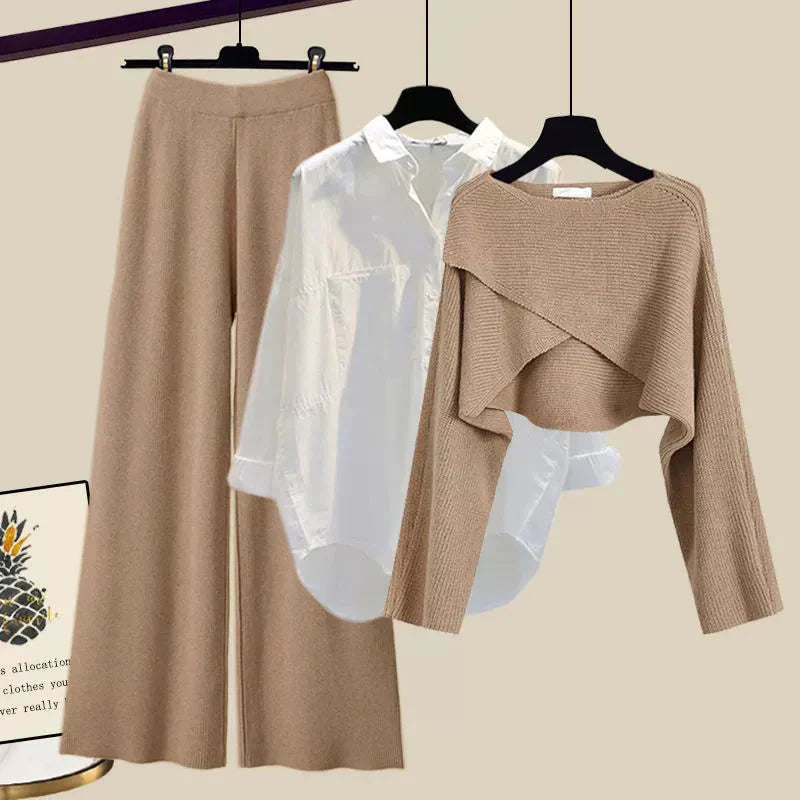 Tina | Comodo set di trois pezzi in morbido tessuto con maniche longhe