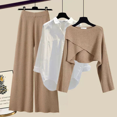 Tina | Comodo set di trois pezzi in morbido tessuto con maniche longhe