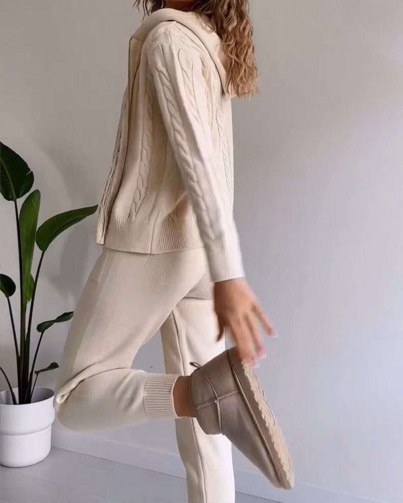 Ania - Set Due Pezzi Twist-Jacquard Casual