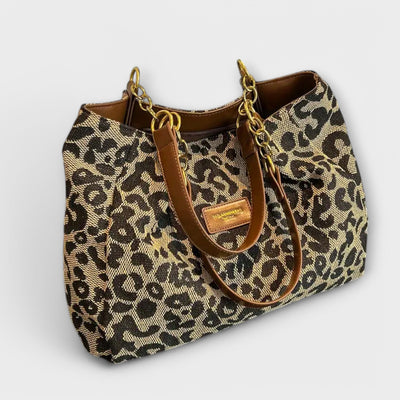 Nora. - Bourse à Tracolla en toile avec Stampa Leopardo