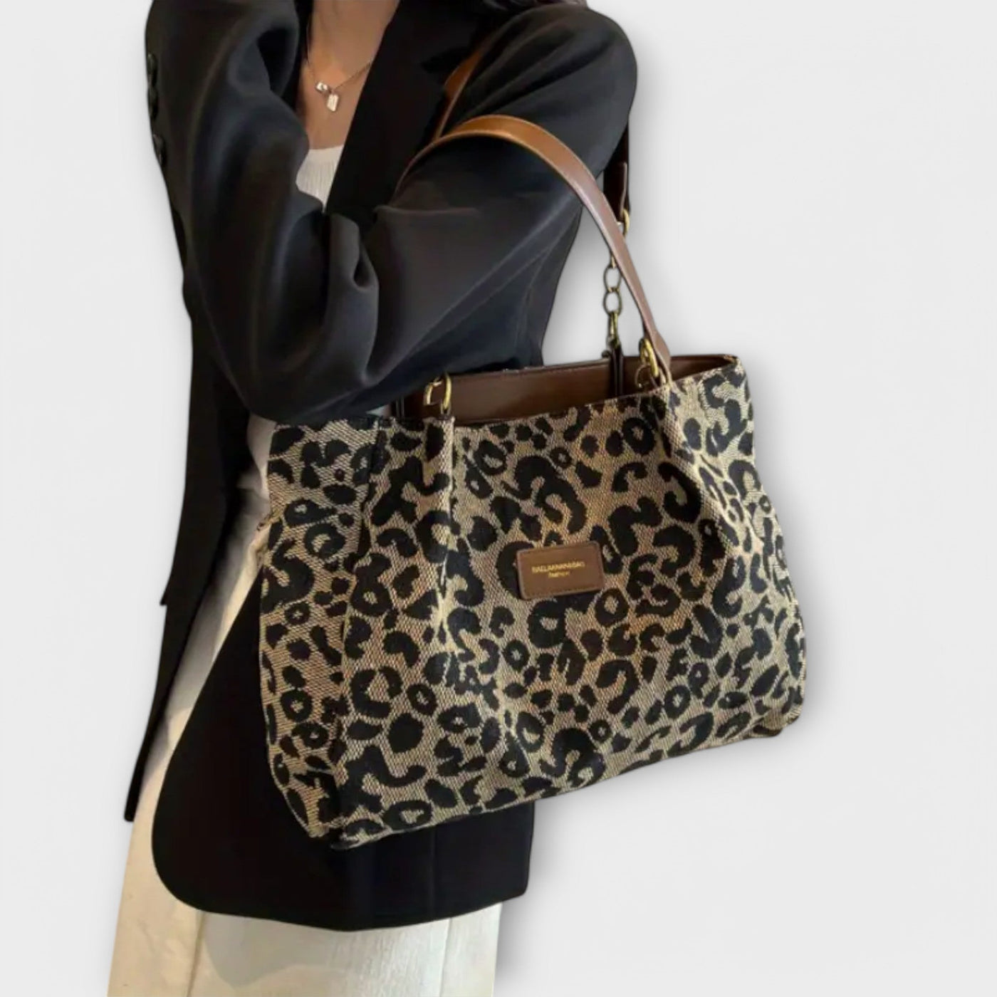 Nora. - Bourse à Tracolla en toile avec Stampa Leopardo