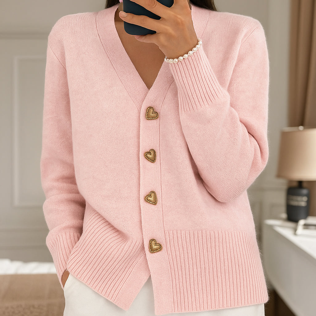 Alyra | Cardigan Tricot Femme avec Bottoni | Confort Leggero