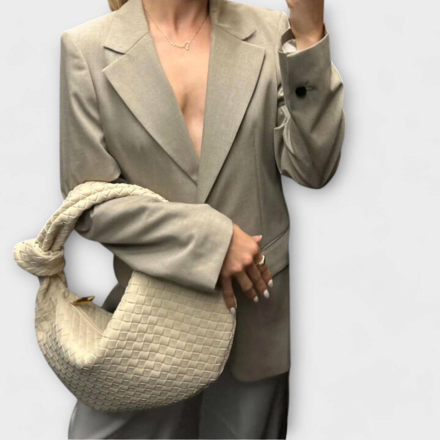 Nora. - Grande bourse à tracolla intrecciata da donna
