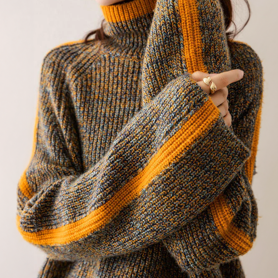 Pull Lada Col Roulé En Maglia &amp; Cachemire