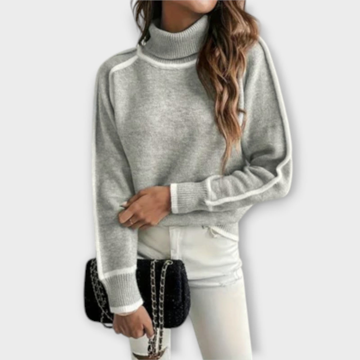 Aurora - Maglione casual a collo alto