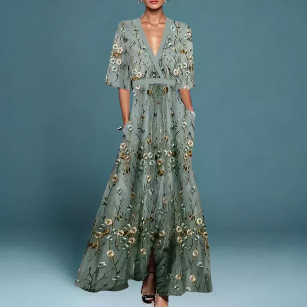 Jamie - Robe élégante à motif fleuri 