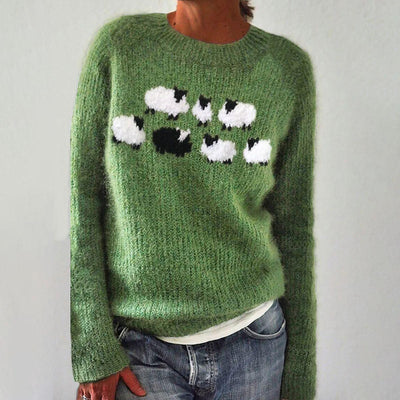 VERDE™ | MAGLIONE A MANICHE LUNGHE EN STILE ARTIGIANALE