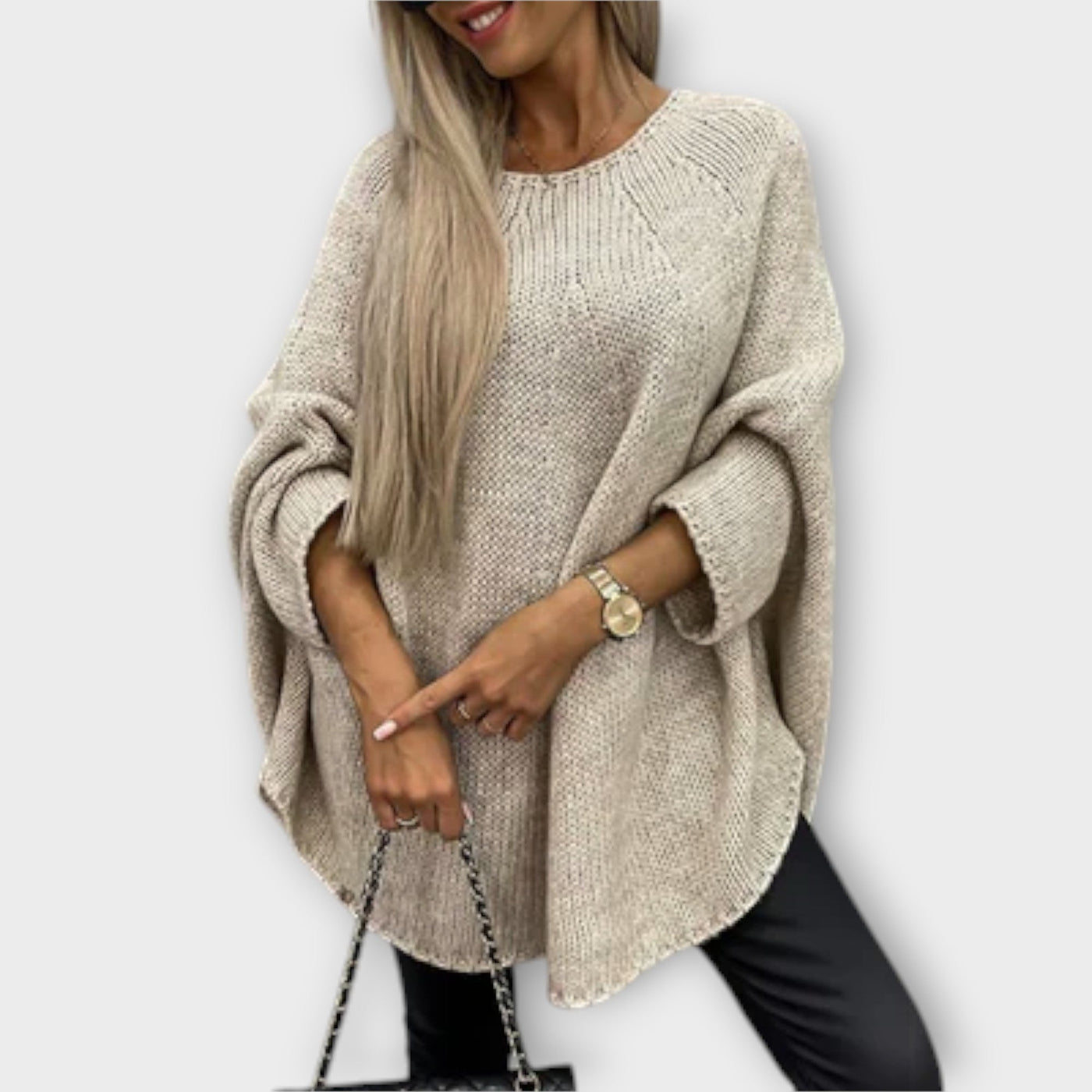 Isabelle - Maglione da donna elegante con scollo rotondo
