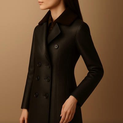 Mayas | Cappotto Elegante à Pelle per Donne | Senza Tempo et polyvalent