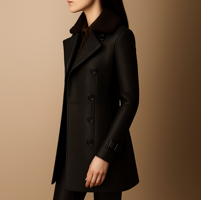 Mayas | Cappotto Elegante à Pelle per Donne | Senza Tempo et polyvalent