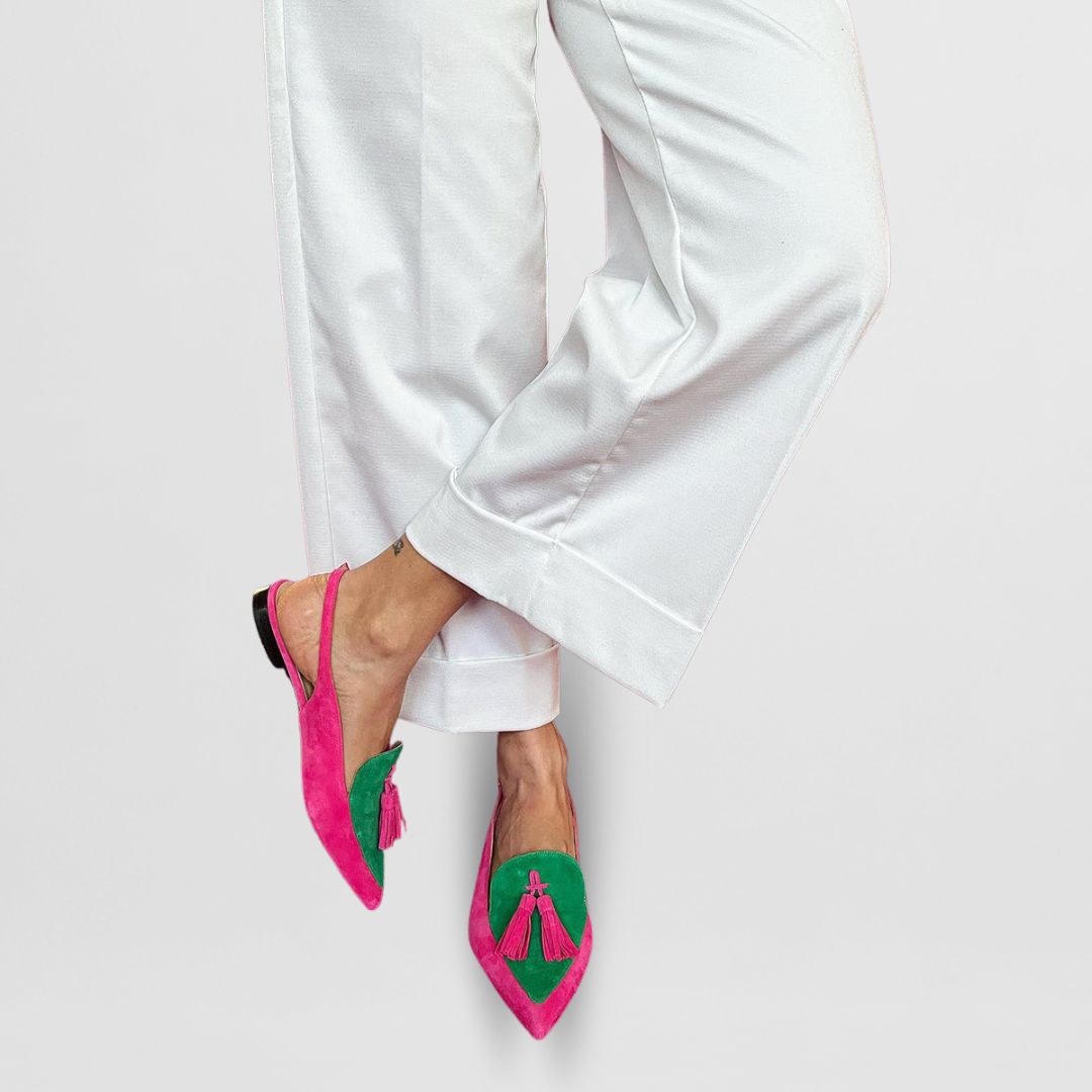 Laïla | Mocassini à punta colorati