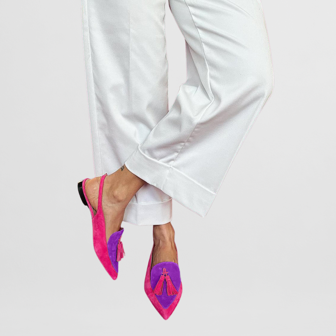 Laïla | Mocassini à punta colorati