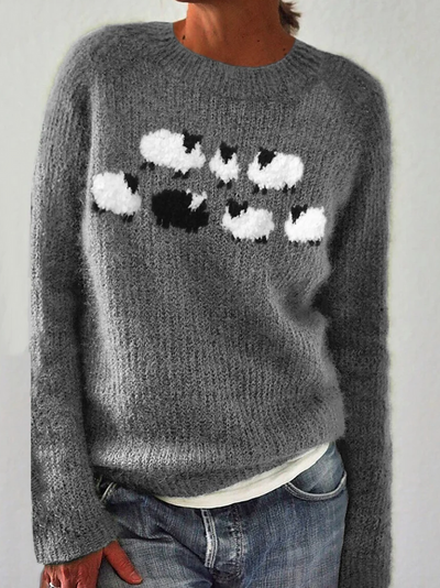 VERDE™ | MAGLIONE A MANICHE LUNGHE EN STILE ARTIGIANALE