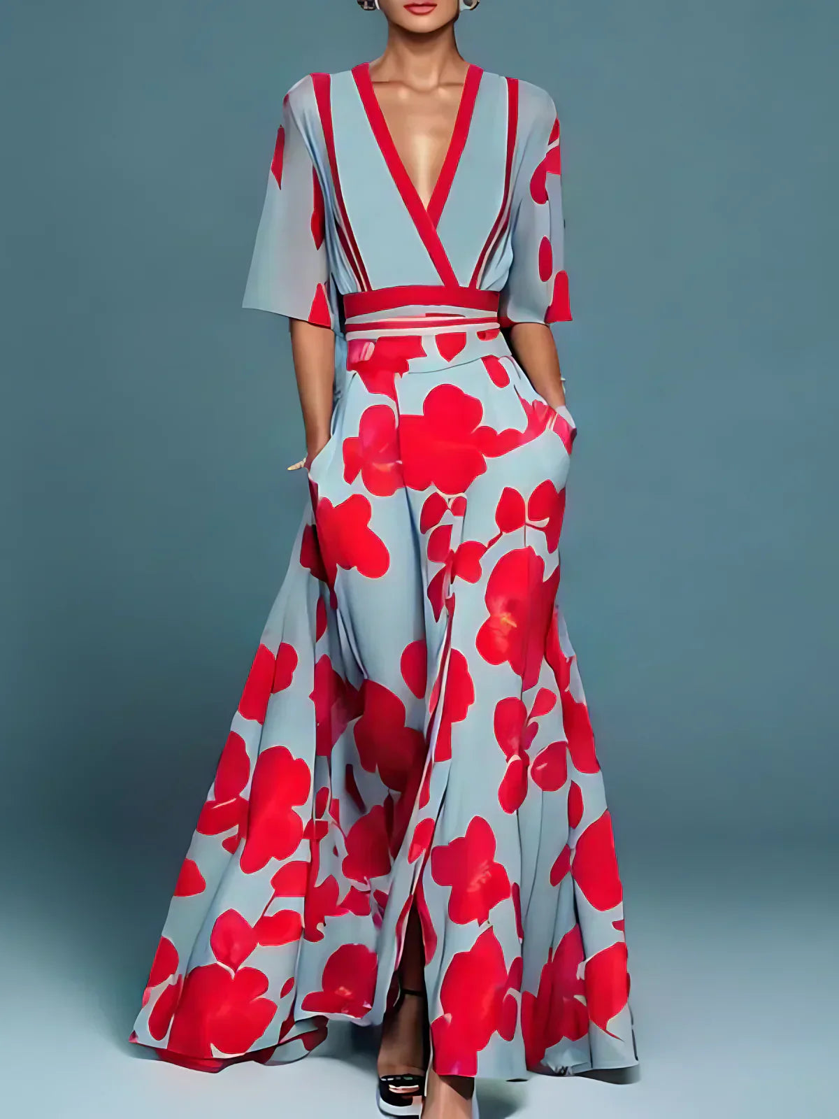 Jamie - Robe élégante à motif fleuri 