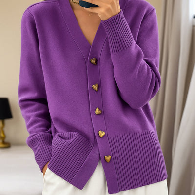 Alyra | Cardigan Tricot Femme avec Bottoni | Confort Leggero