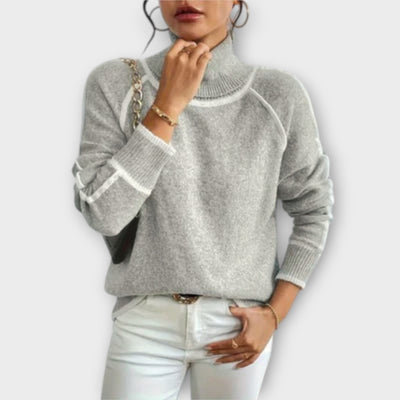 Aurora - Maglione casual a collo alto