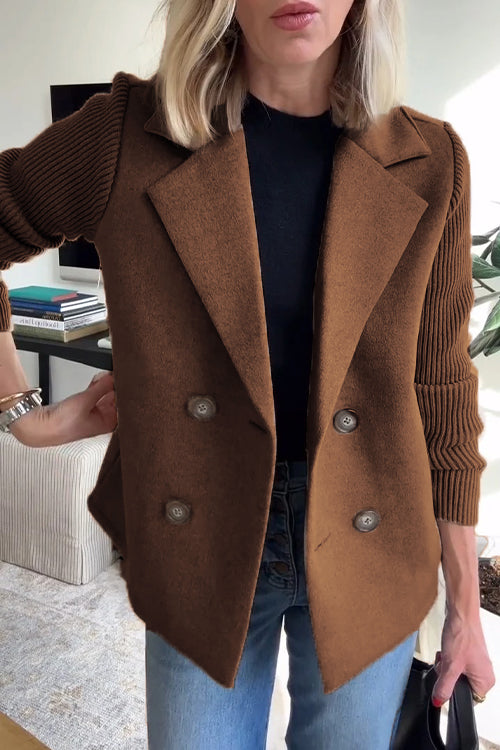 Amelia™ | Elegante Blazer con Maniche in Maglia