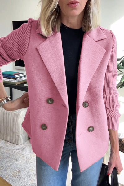 Amelia™ | Elegante Blazer con Maniche in Maglia