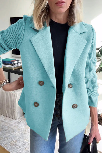 Amelia™ | Elegante Blazer con Maniche in Maglia