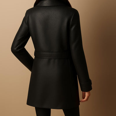 Mayas | Cappotto Elegante à Pelle per Donne | Senza Tempo et polyvalent