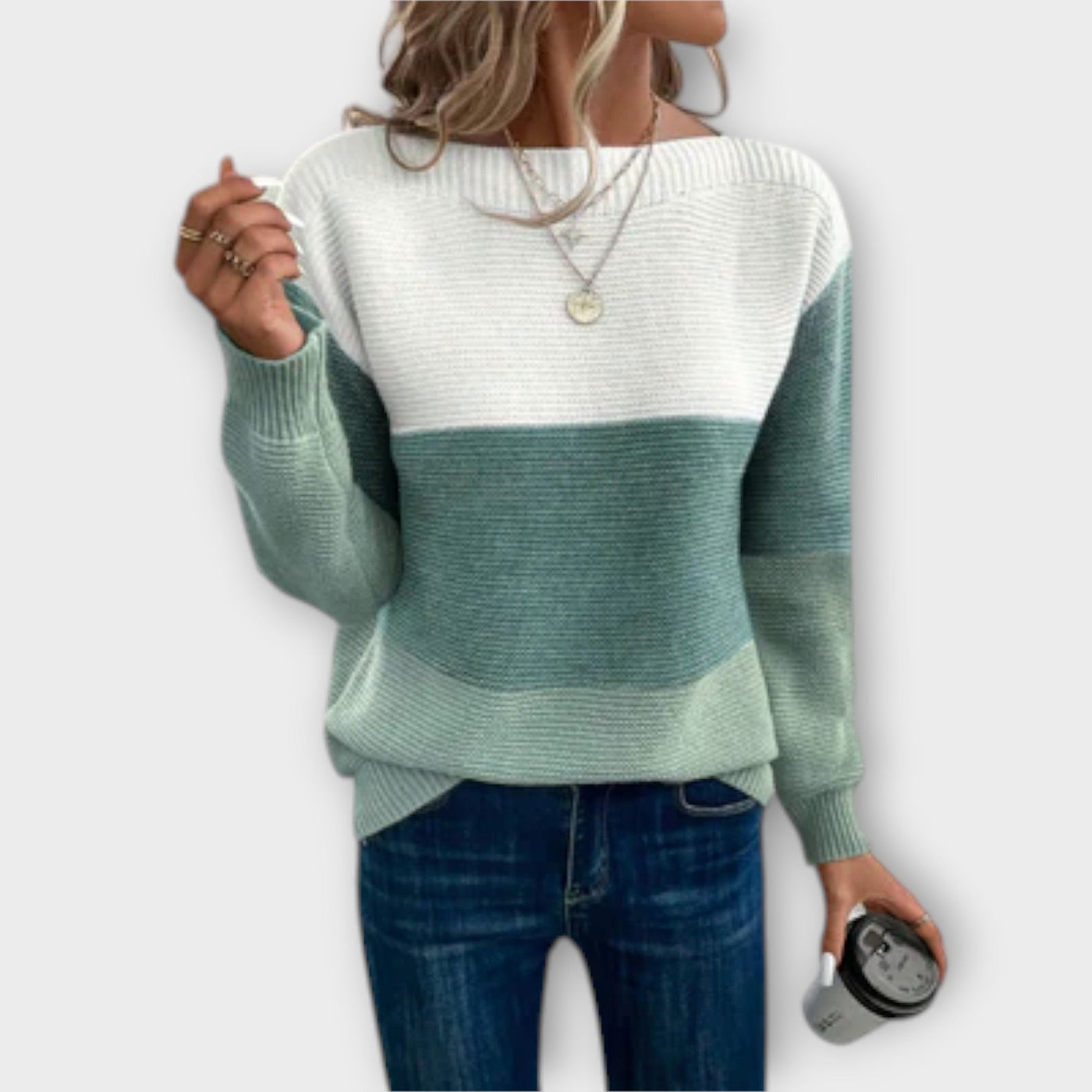 Ainsley | Maglione à Righe pour Donna | Morbido et Accattivante