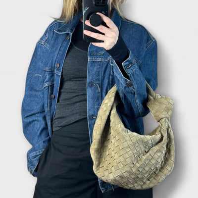 Nora. - Grande bourse à tracolla intrecciata da donna