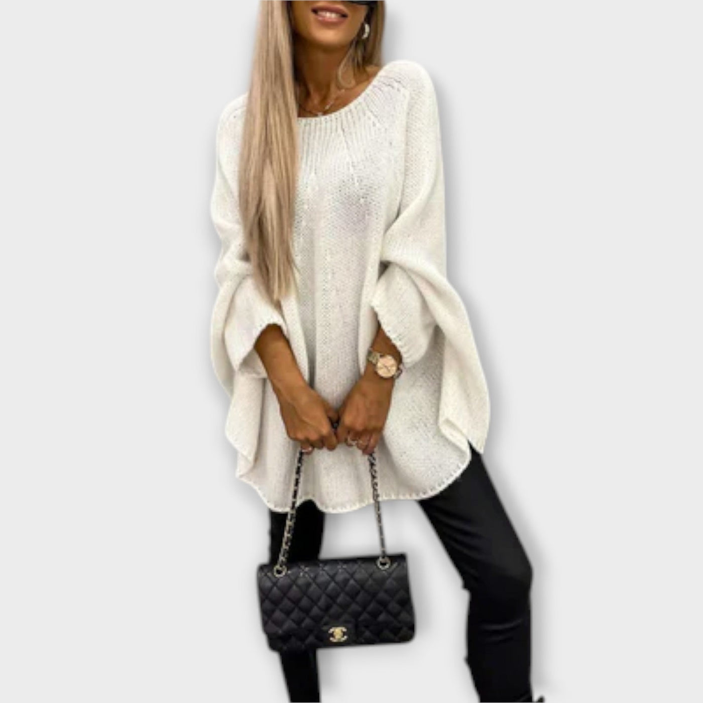 Isabelle - Maglione da donna elegante con scollo rotondo