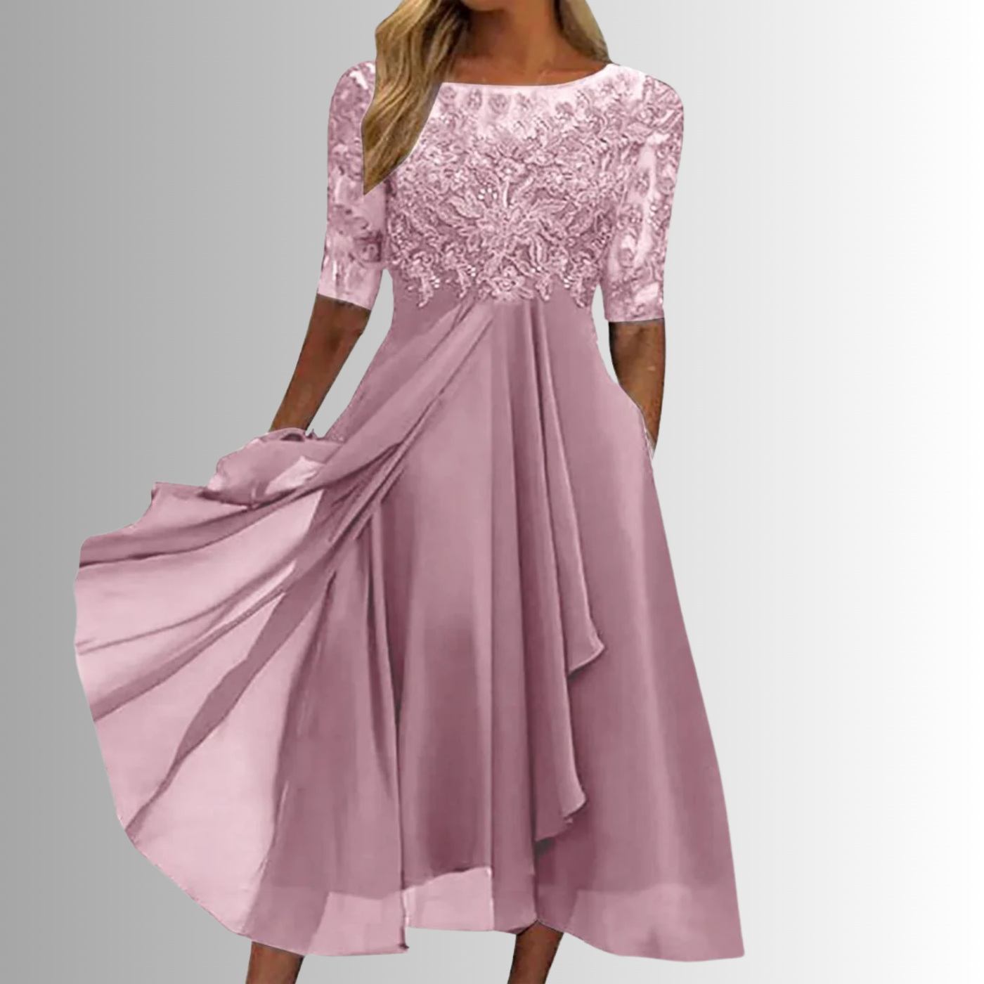 Rhiana™ | Abito Elegante à Pizzo