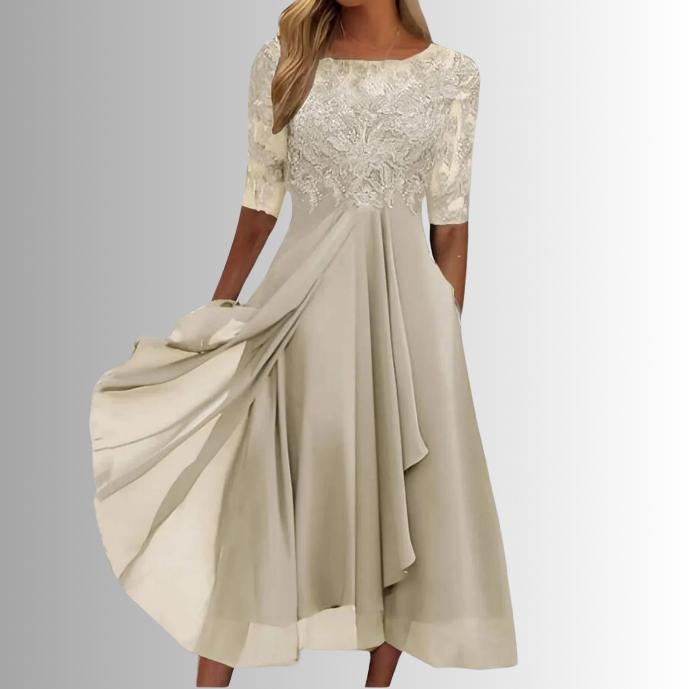 Rhiana™ | Abito Elegante à Pizzo