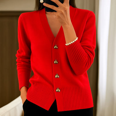 Alyra | Cardigan Tricot Femme avec Bottoni | Confort Leggero