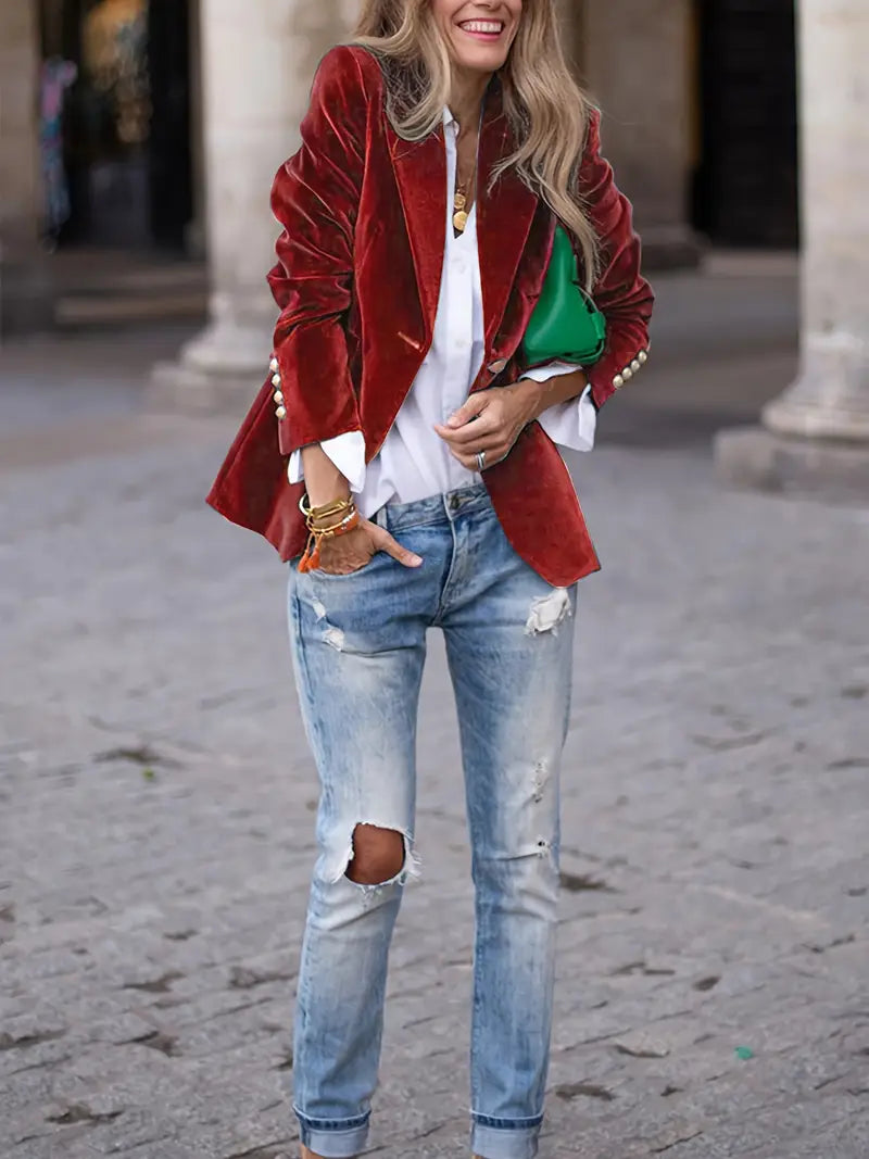 JULISSA | BLAZER IN VELLUTO ELEGANTE