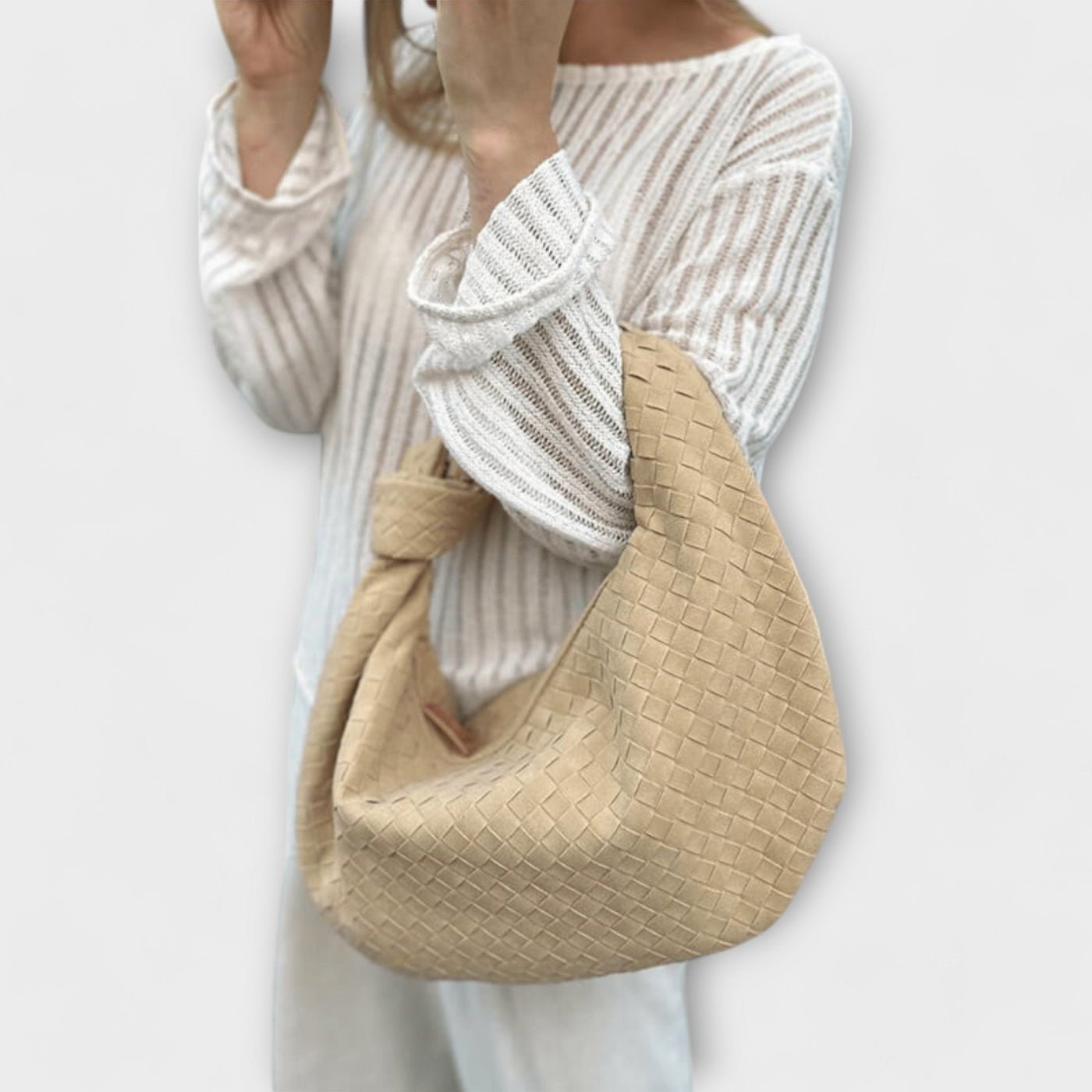 Nora. - Grande bourse à tracolla intrecciata da donna