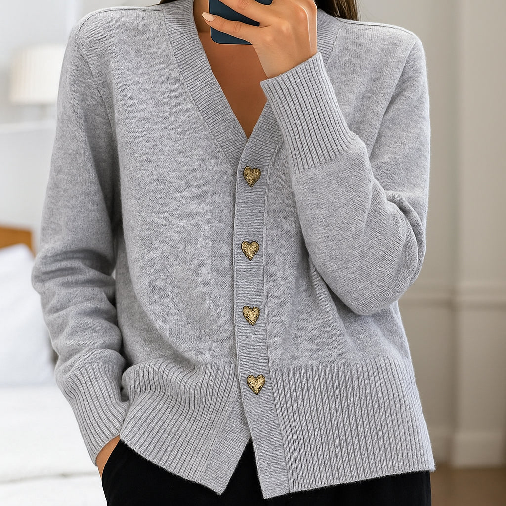 Alyra | Cardigan Tricot Femme avec Bottoni | Confort Leggero