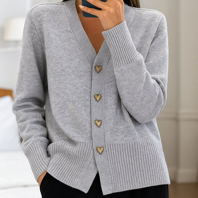 Alyra | Cardigan Tricot Femme avec Bottoni | Confort Leggero