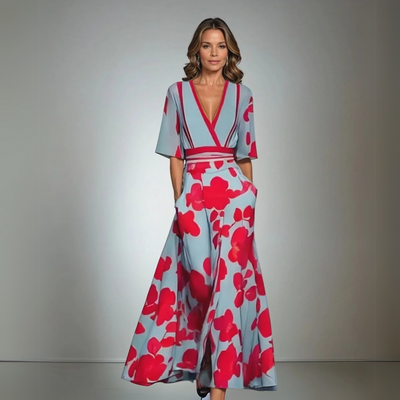 Evie - Robe élégante à motif fleuri 