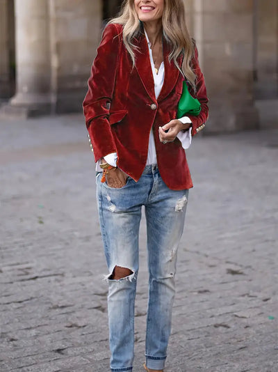 JULISSA | BLAZER IN VELLUTO ELEGANTE