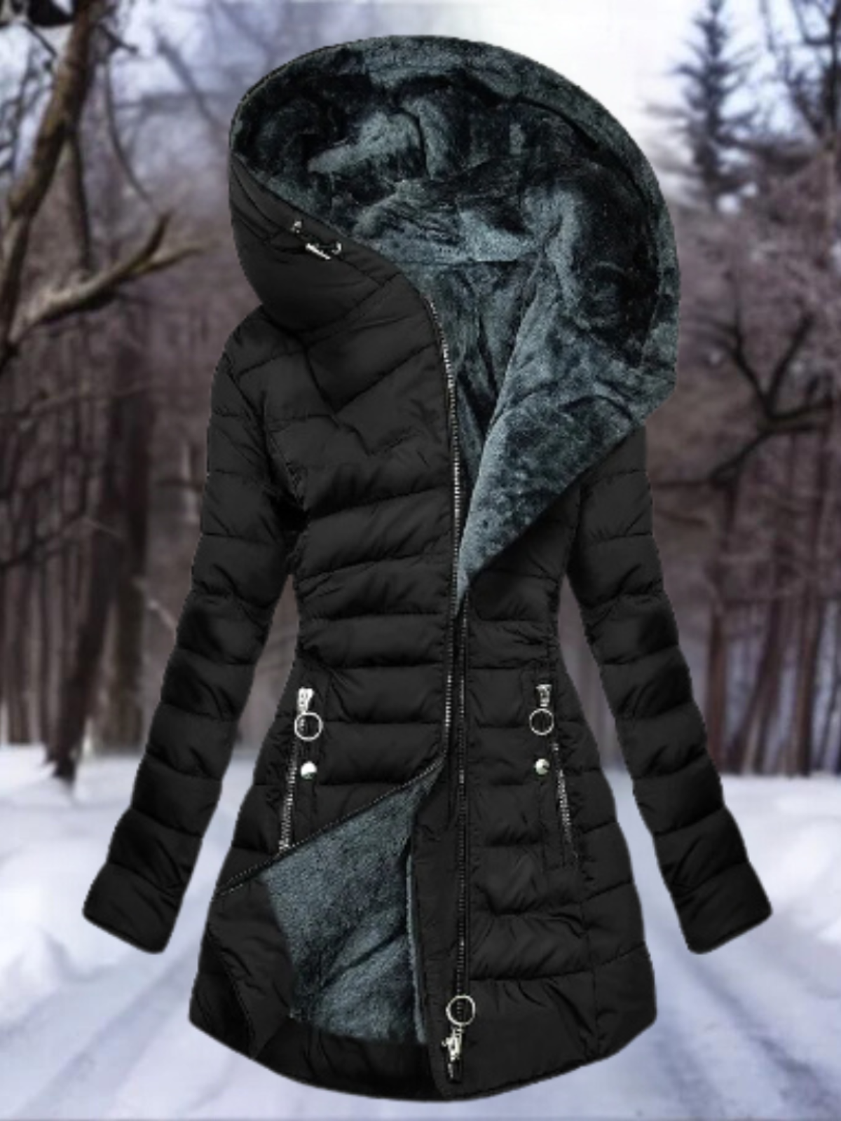 Vela | Cappotto Peloso Caldo per Donne