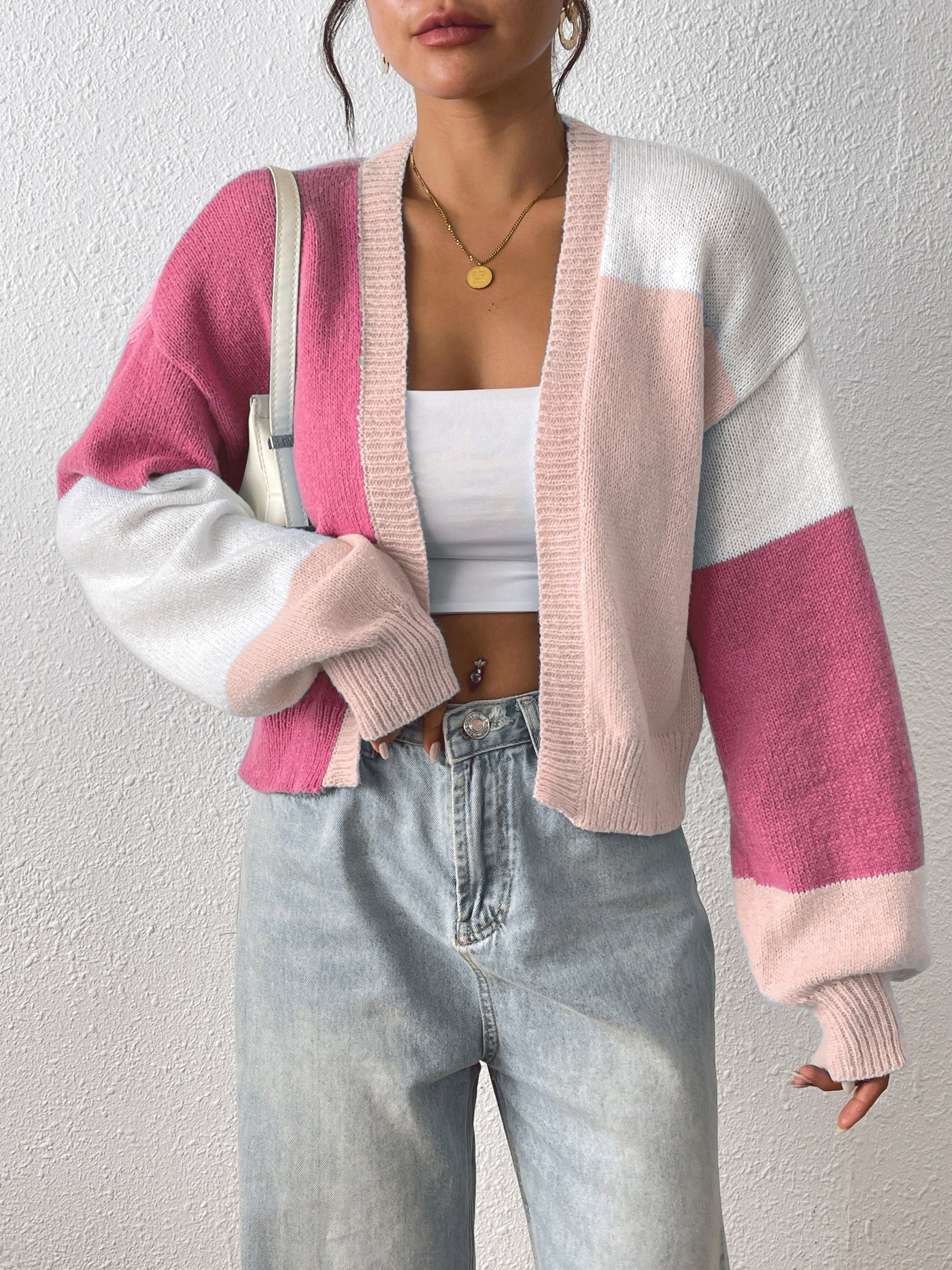 Angéline | Cardigan à blocs de couleur