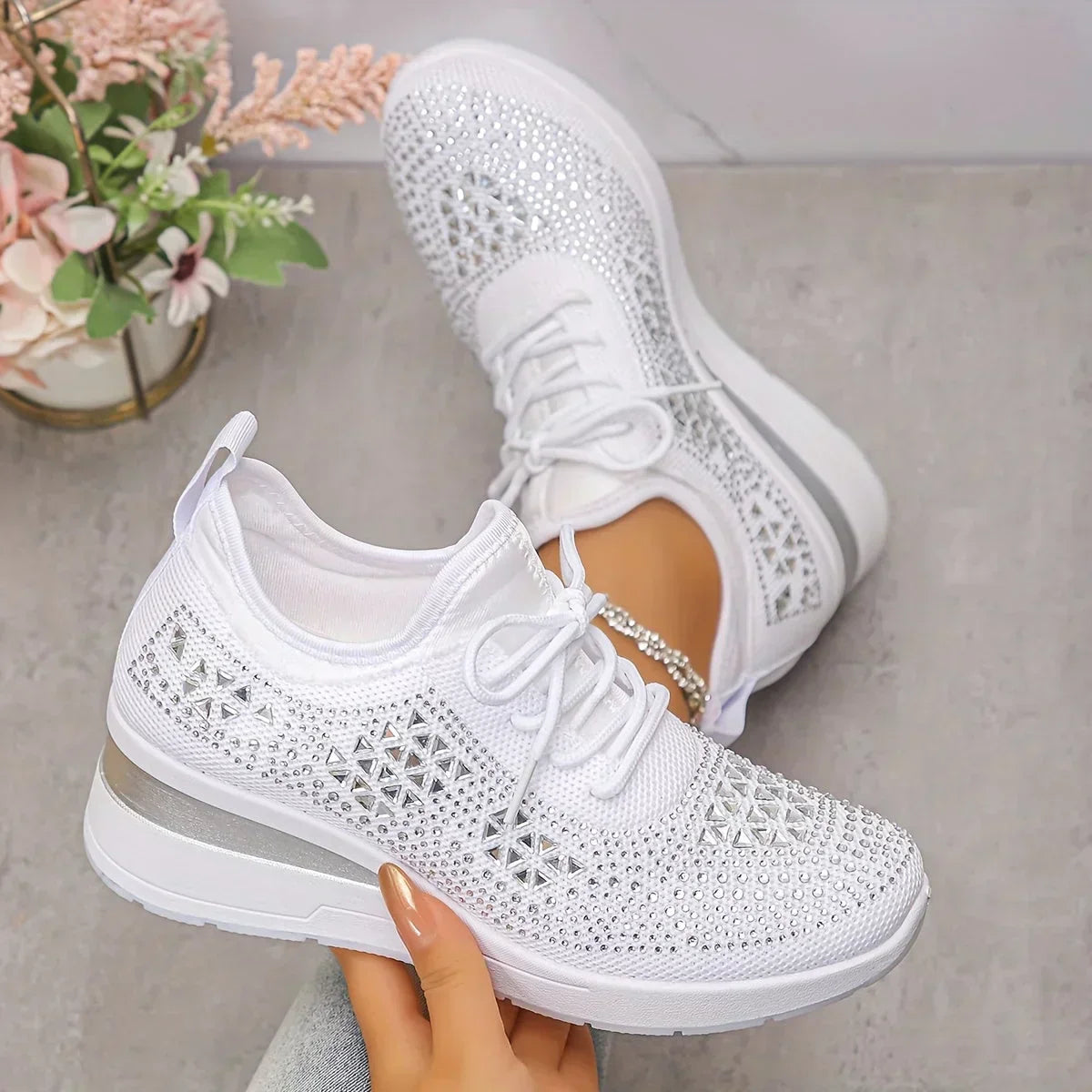 Claire | Chaussures orthopédiques avec strass scintillants