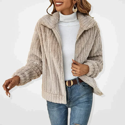 SVEVA™ | CARDIGAN EN PELUCHE ÉLÉGANTE