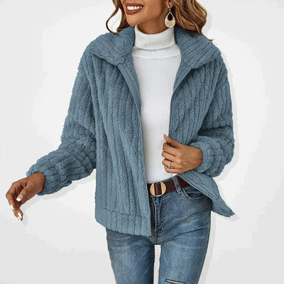 SVEVA™ | CARDIGAN EN PELUCHE ÉLÉGANTE