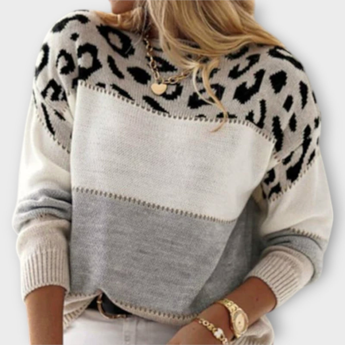 Cheyenne - Pull casual avec design léopard
