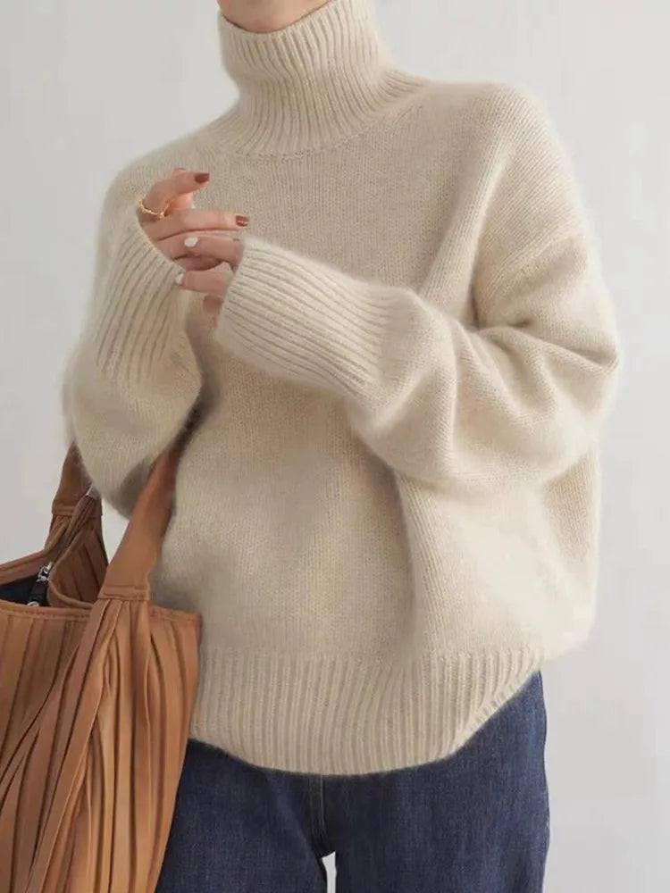 Alecia | pull col roulé élégant