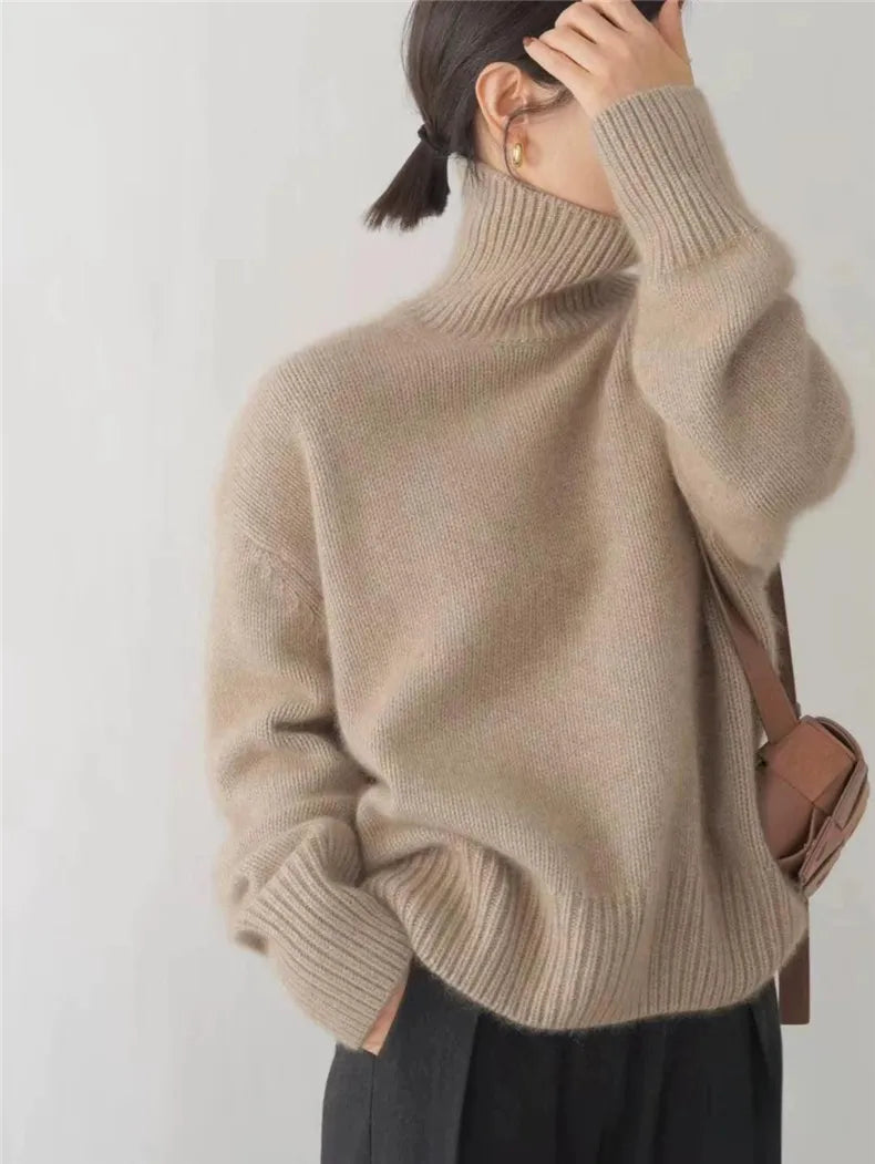 Alecia | pull col roulé élégant