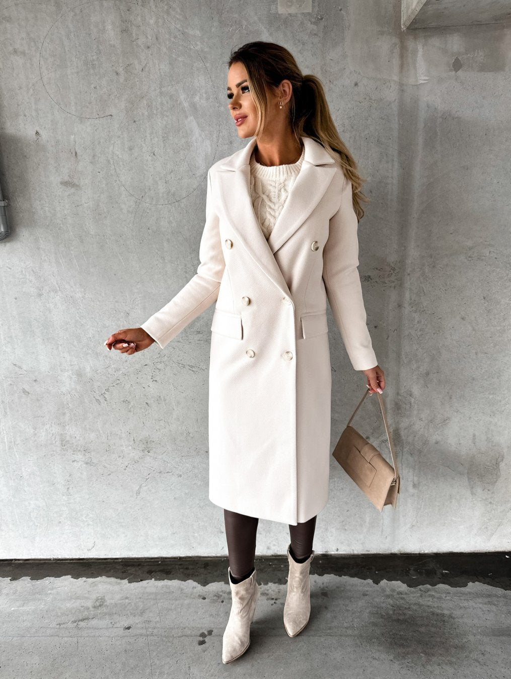 KATE | Cappotto di Lana Lunghezza Lunga per Donne 