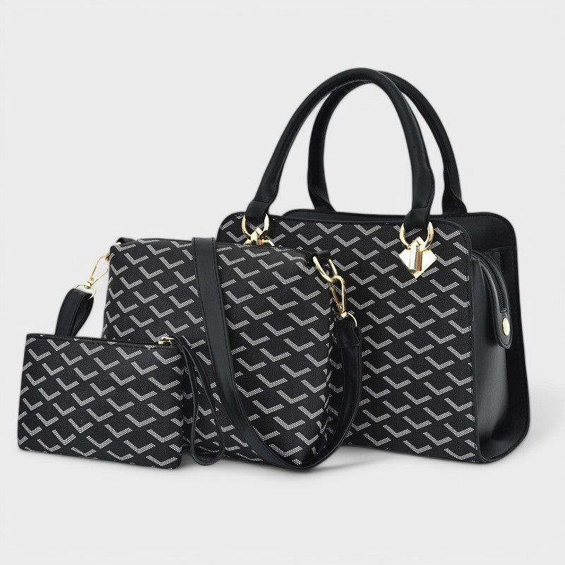 Nora. - Set de bourse géométrique de luxe en 3 pièces