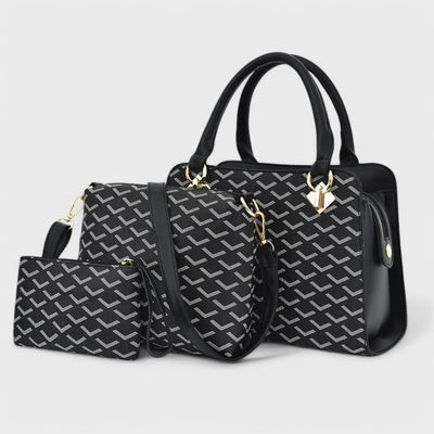 Nora. - Set de bourse géométrique de luxe en 3 pièces