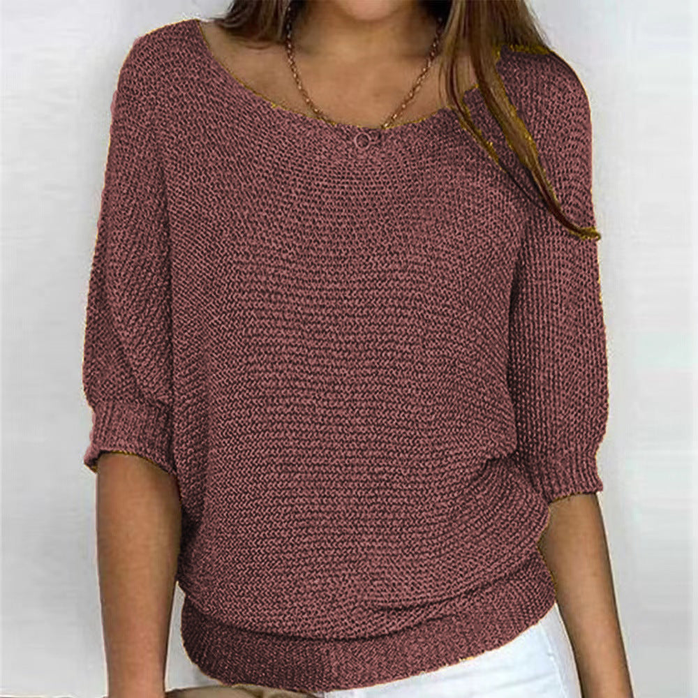 Pull Demi Manica Casual En Cotone
