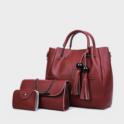 Nora. - Set de sac à la mode en 3 pièces avec frange